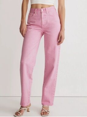NWT - Baggy Straight Jeans Pale Pink